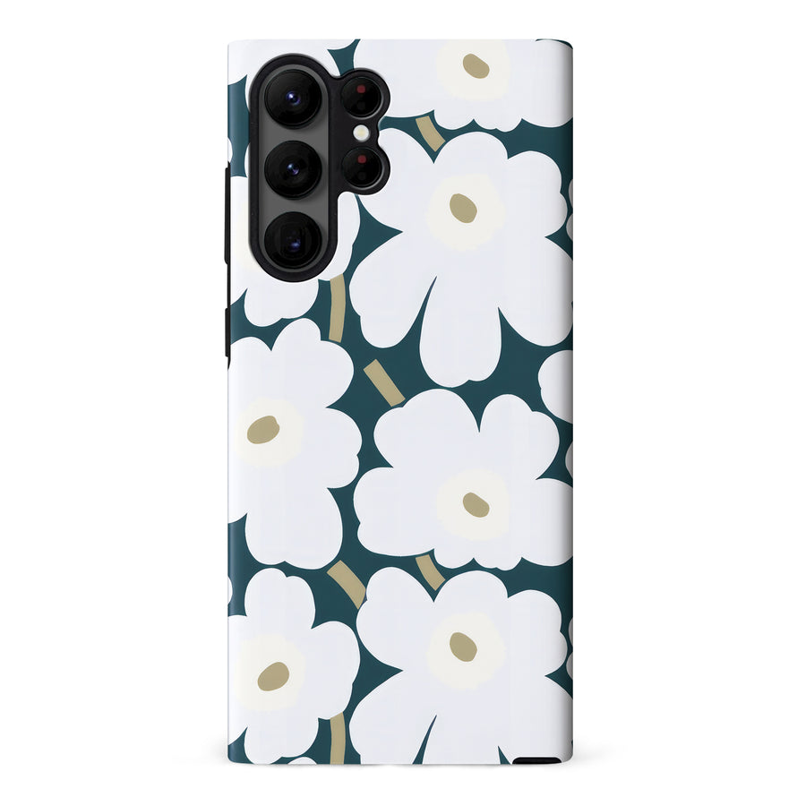 White Pretty Petals Floral Phone Case