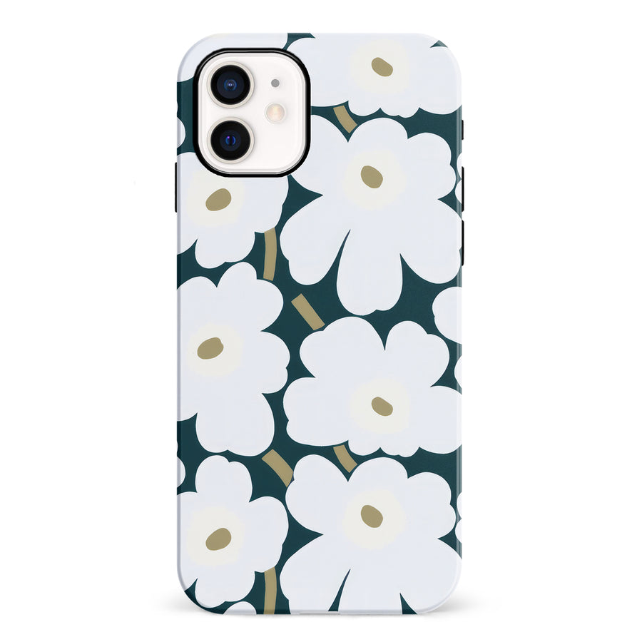 White Pretty Petals Floral Phone Case