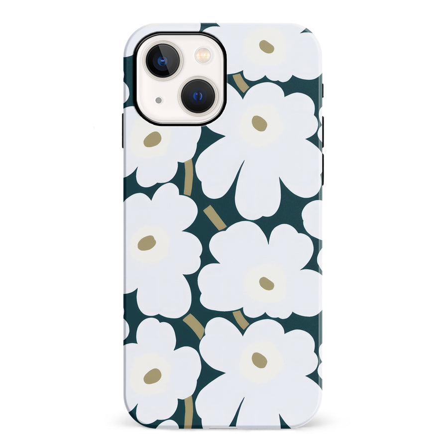 White Pretty Petals Floral Phone Case