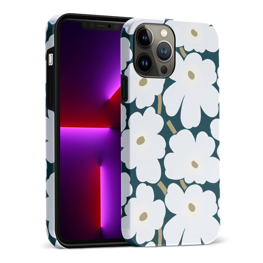 White Pretty Petals Floral Phone Case