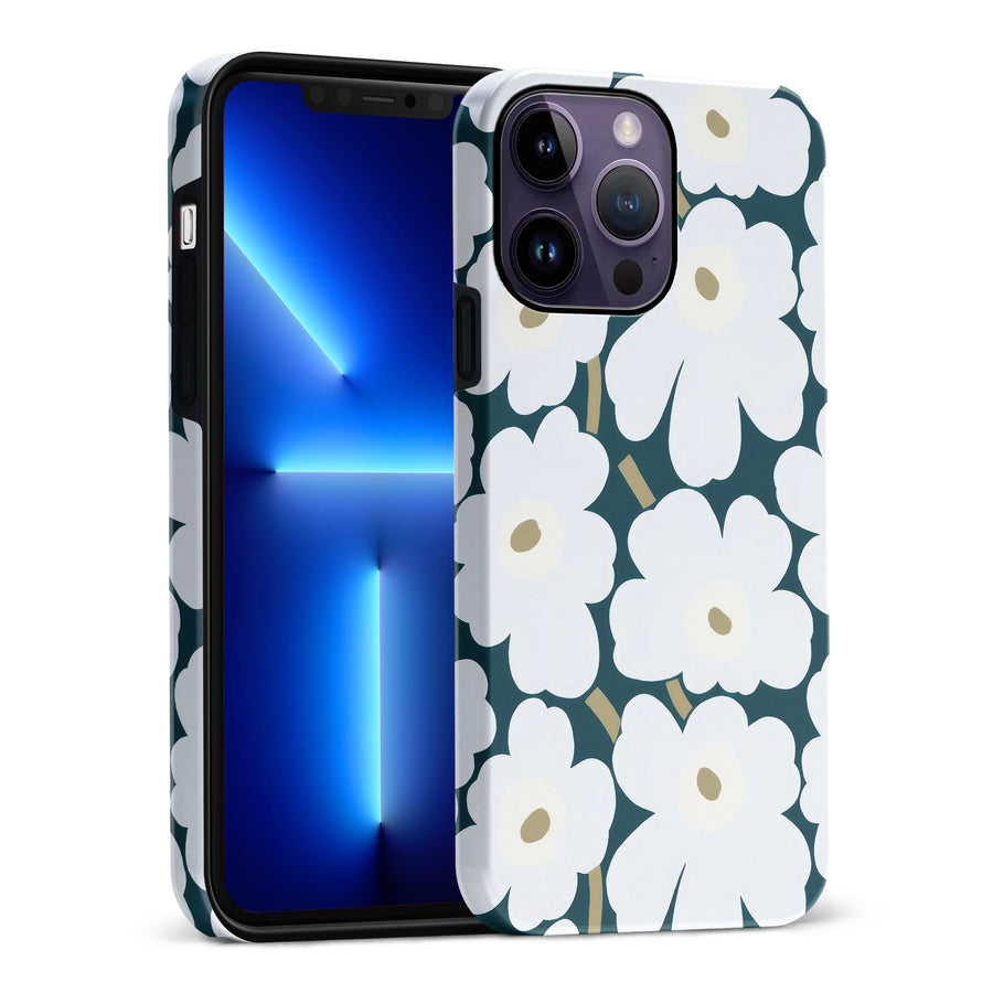 White Pretty Petals Floral Phone Case