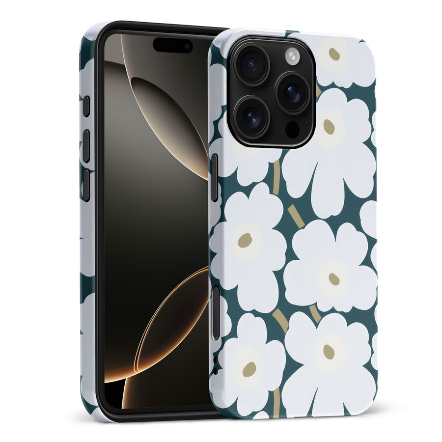 White Pretty Petals Floral Phone Case