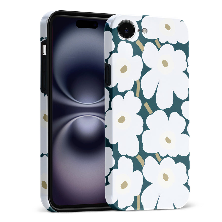 White Pretty Petals Floral Phone Case