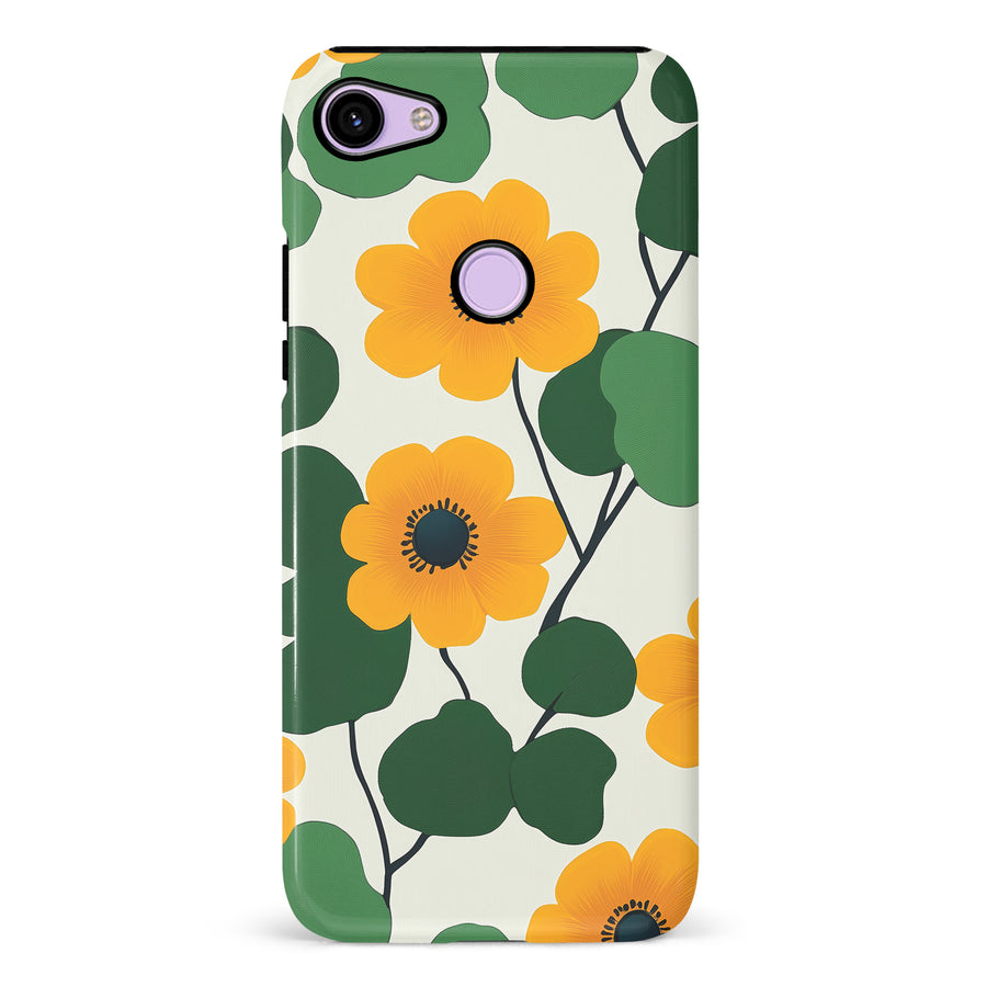 Golden Bloom Floral Phone Case