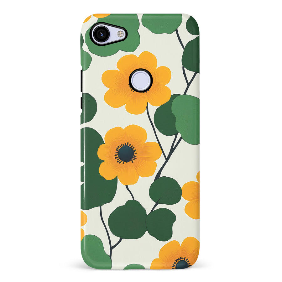 Google Pixel 3A Golden Bloom Floral Phone Case