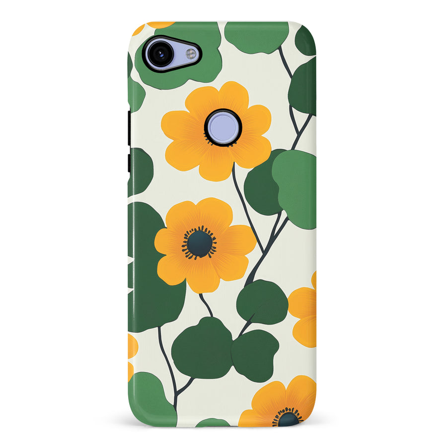 Google Pixel 3A XL Golden Bloom Floral Phone Case