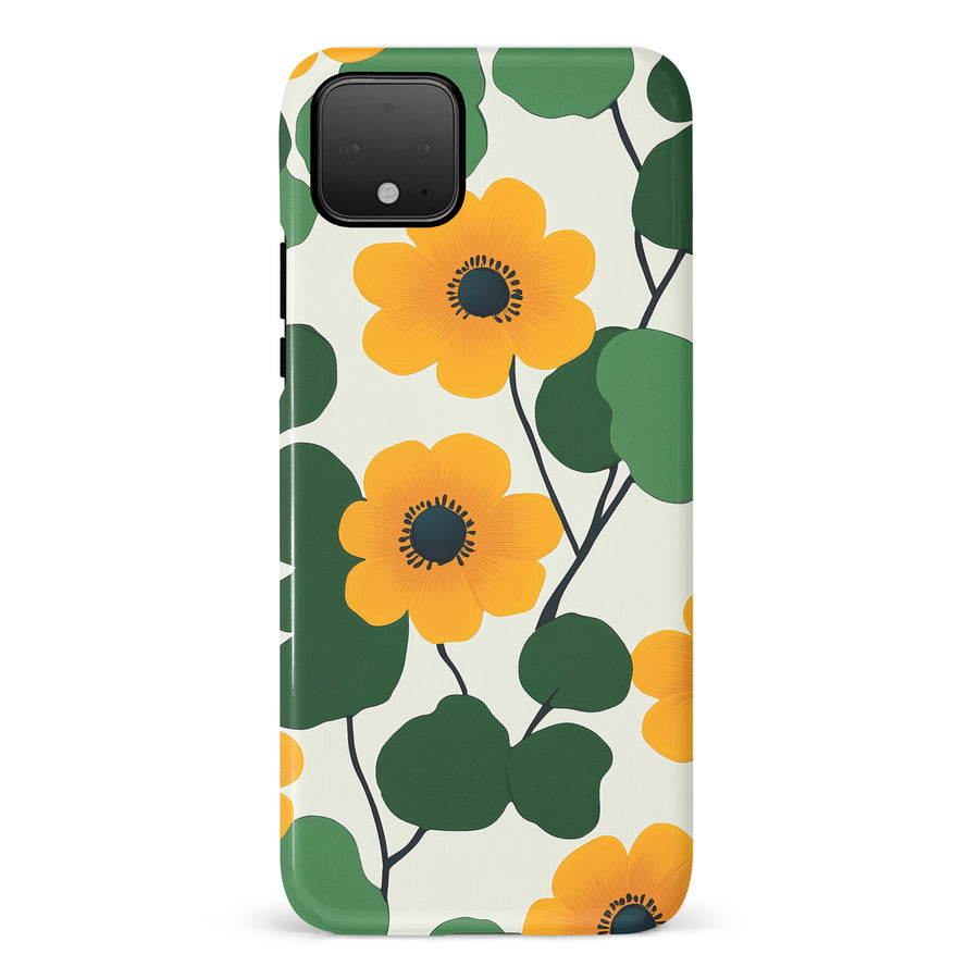 Google Pixel 4 Golden Bloom Floral Phone Case