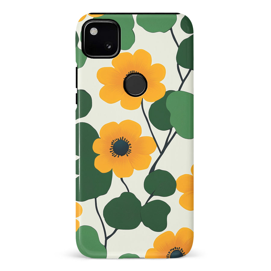 Golden Bloom Floral Phone Case