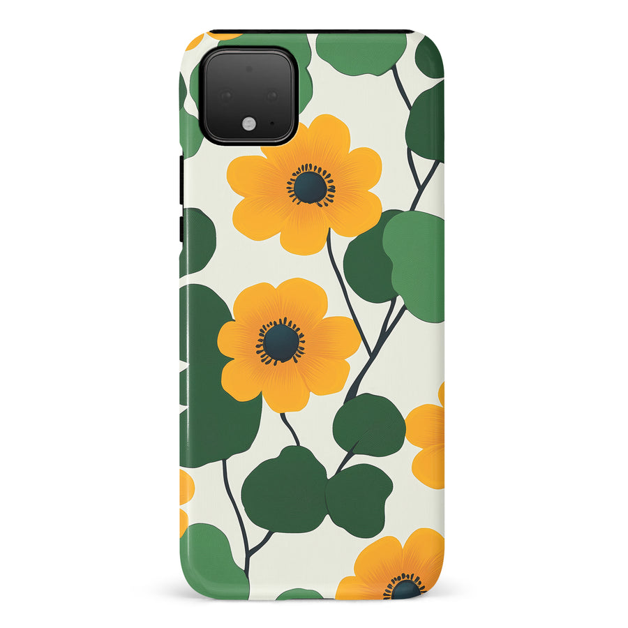 Google Pixel 4 XL Golden Bloom Floral Phone Case