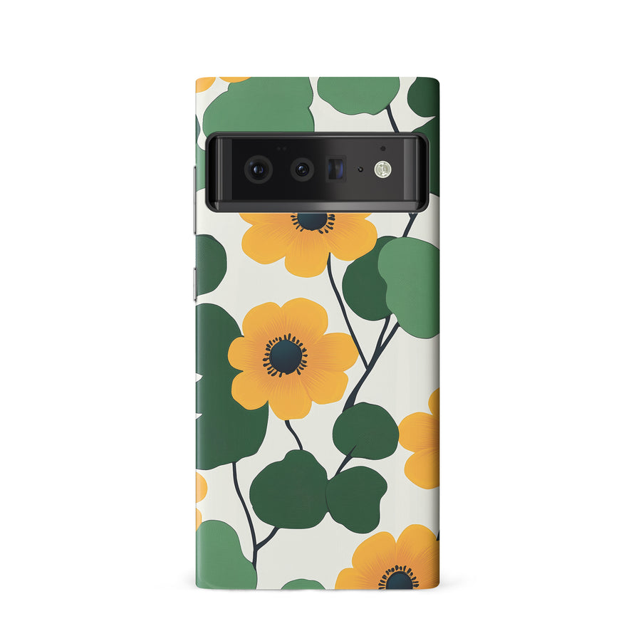 Golden Bloom Floral Phone Case