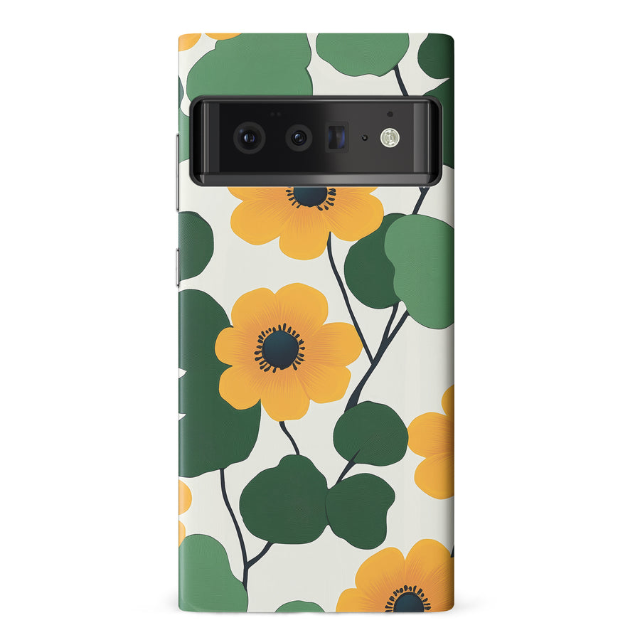 Golden Bloom Floral Phone Case