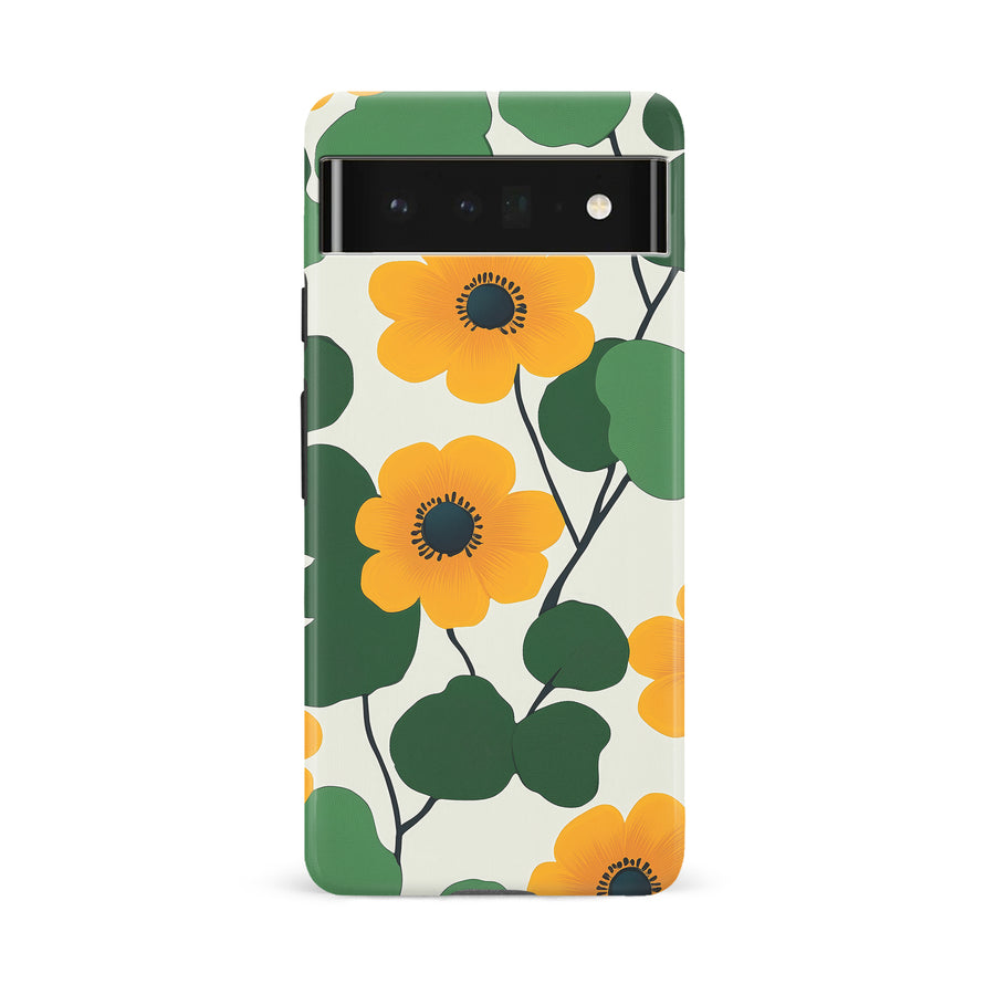 Golden Bloom Floral Phone Case