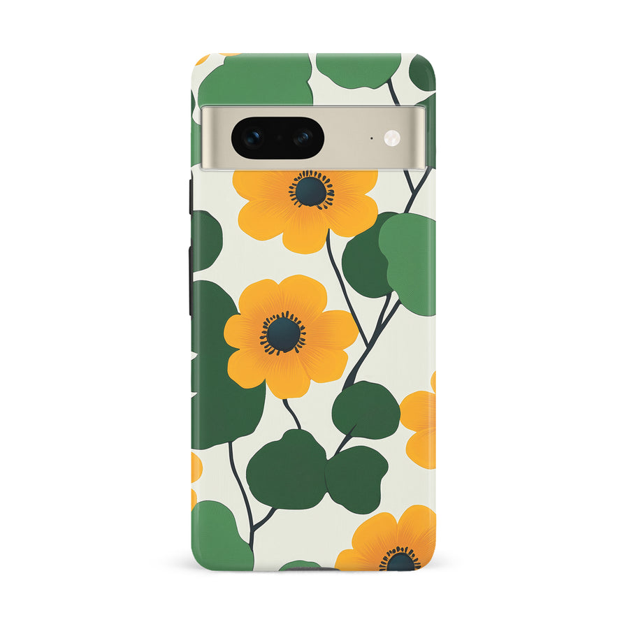 Google Pixel 7 Golden Bloom Floral Phone Case