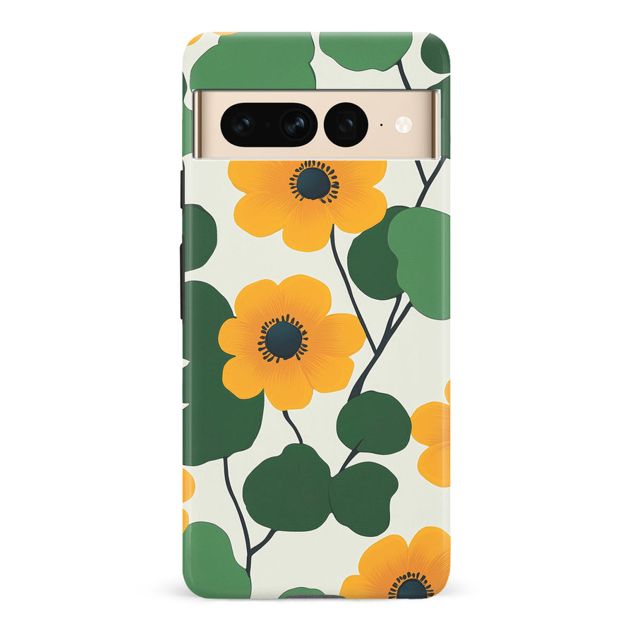 Google Pixel 7 Pro Golden Bloom Floral Phone Case