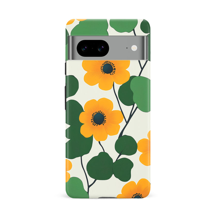 Google Pixel 8A Golden Bloom Floral Phone Case