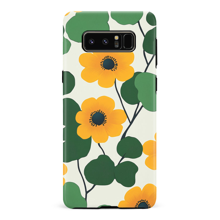 Samsung Galaxy Note 8 Golden Bloom Floral Phone Case