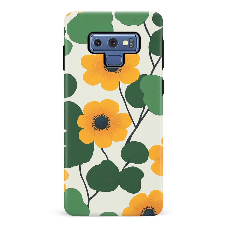 Samsung Galaxy Note 9 Golden Bloom Floral Phone Case