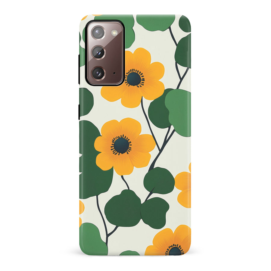 Samsung Galaxy Note 20 Golden Bloom Floral Phone Case