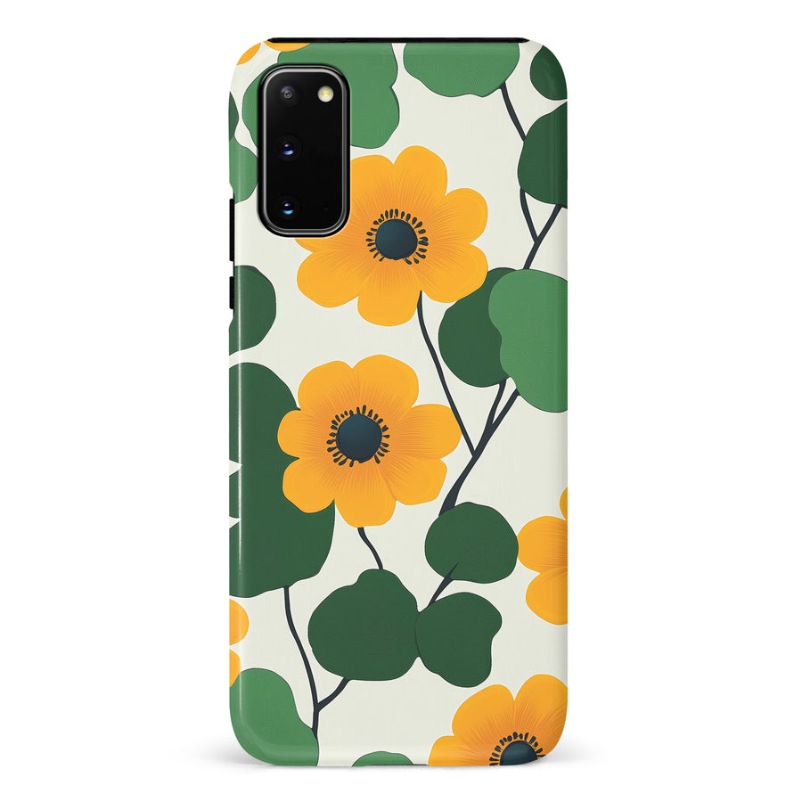 Samsung Galaxy S20 Golden Bloom Floral Phone Case