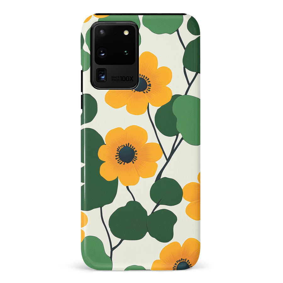 Golden Bloom Floral Phone Case