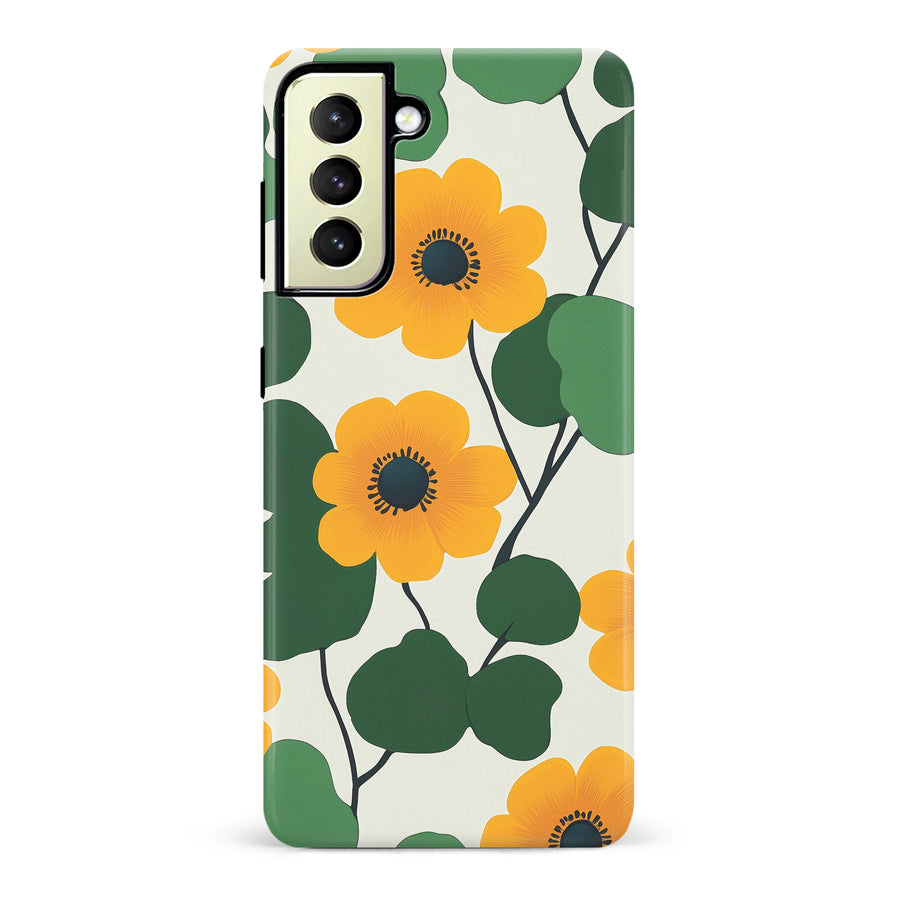 Samsung Galaxy S22 Plus Golden Bloom Floral Phone Case