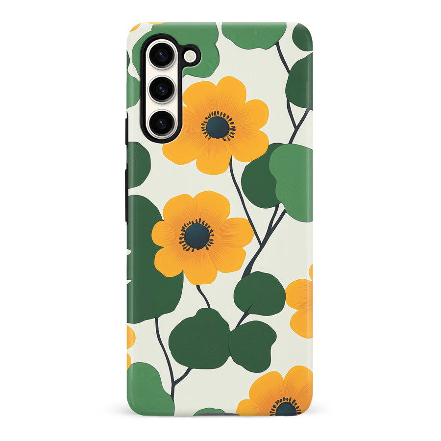 Samsung Galaxy S23 Golden Bloom Floral Phone Case