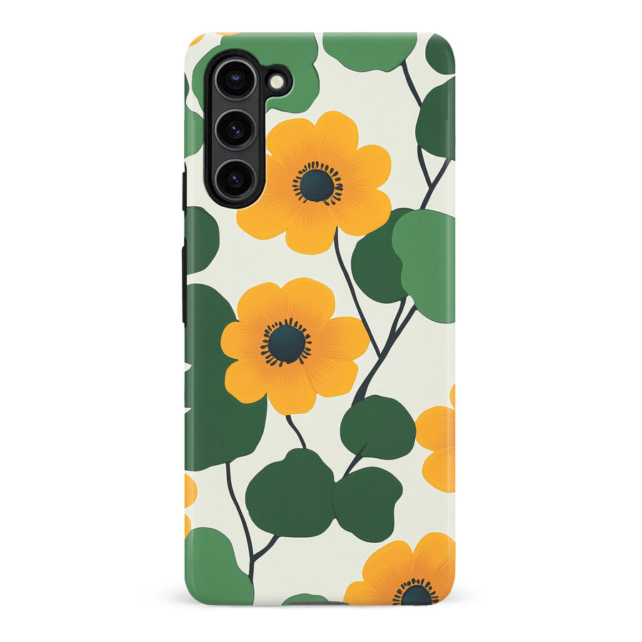 Golden Bloom Floral Phone Case