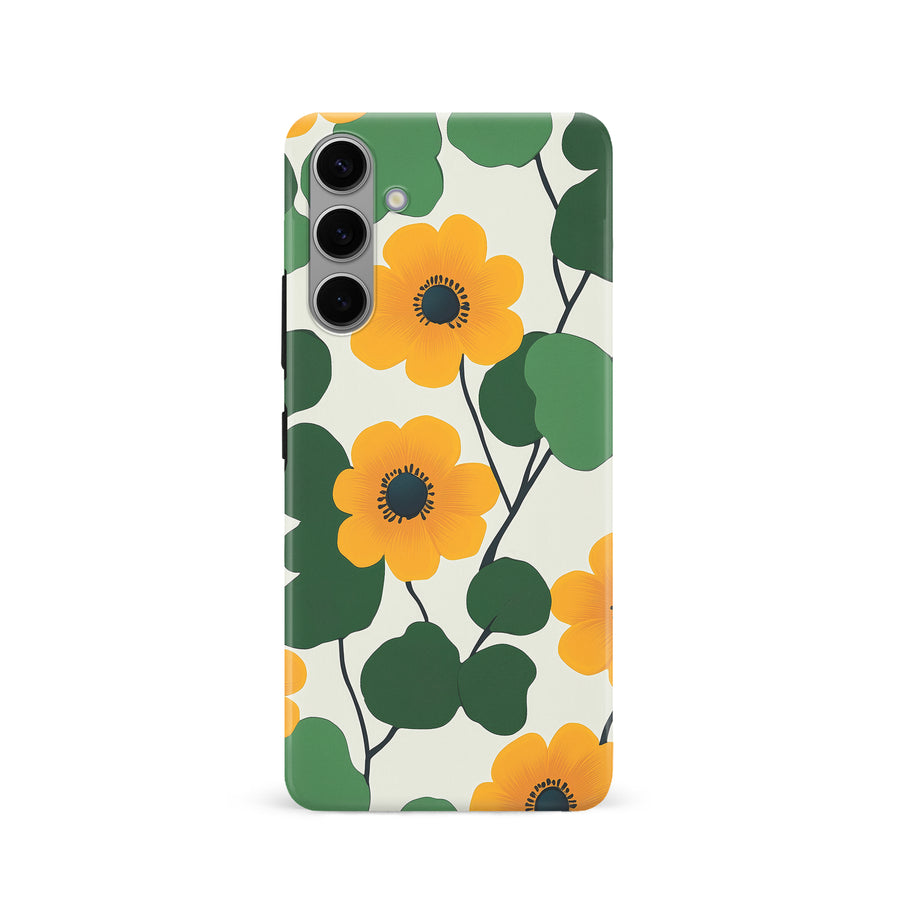 Samsung Galaxy S24 Golden Bloom Floral Phone Case