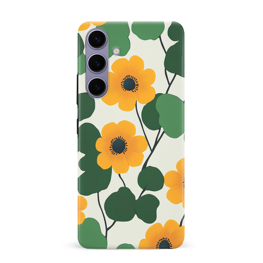 Samsung Galaxy S24 Plus Golden Bloom Floral Phone Case