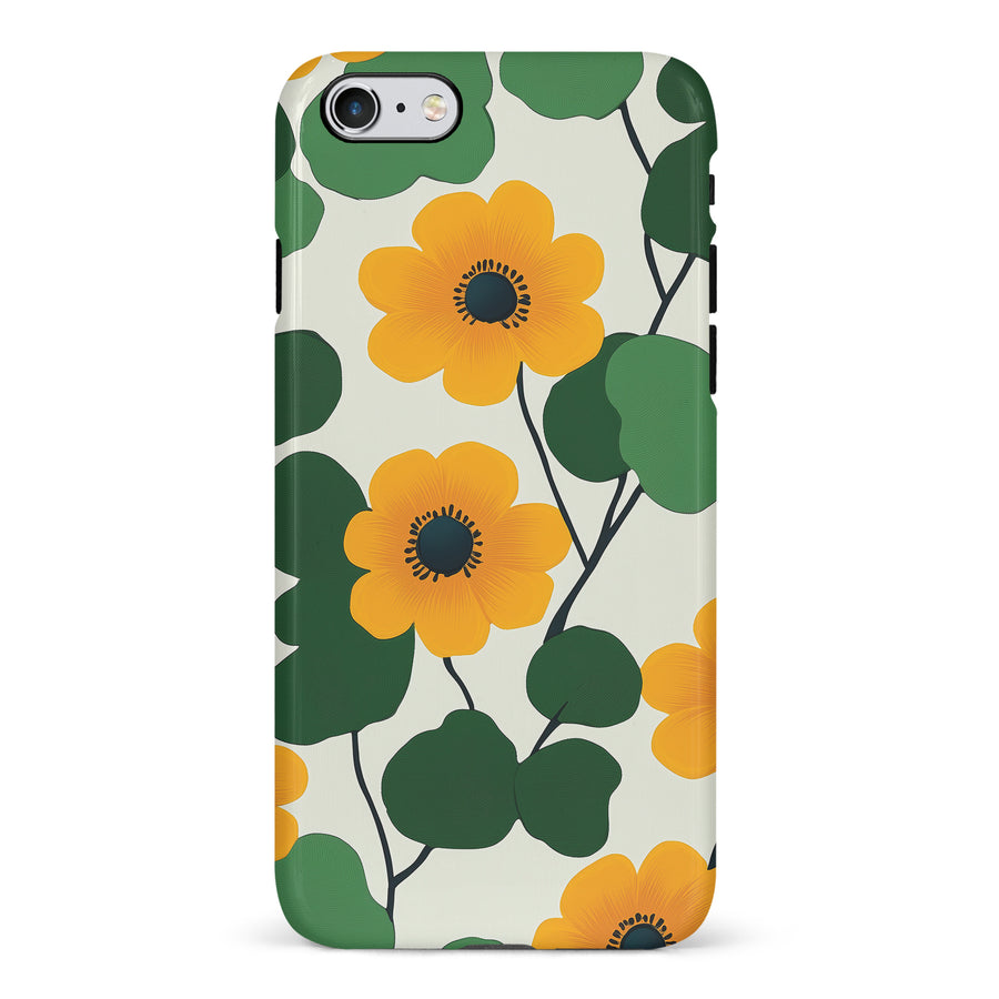 iPhone 6 Golden Bloom Floral Phone Case