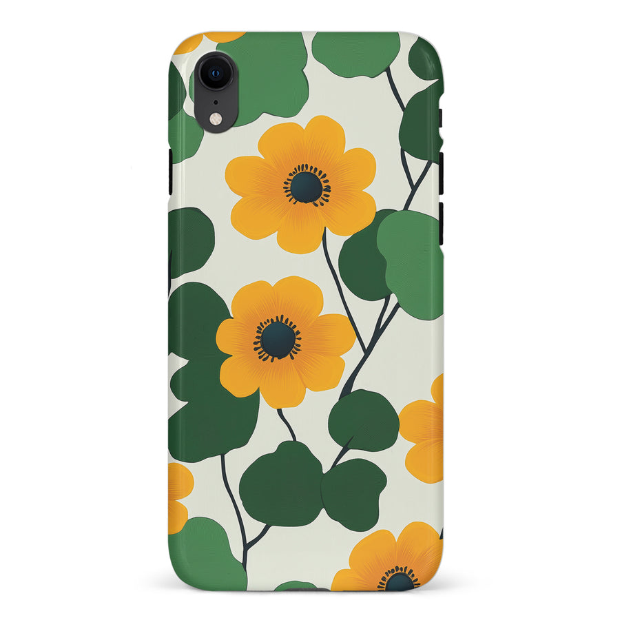 Golden Bloom Floral Phone Case