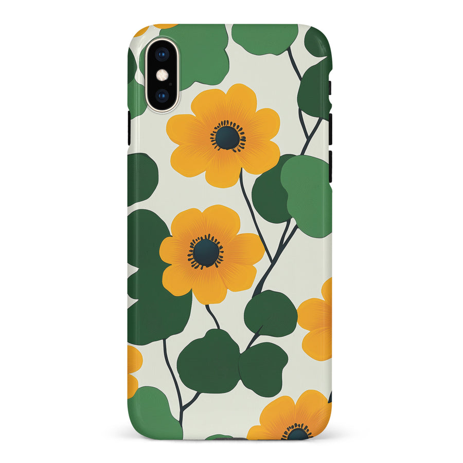 iPhone XS Max Golden Bloom Floral Phone Case