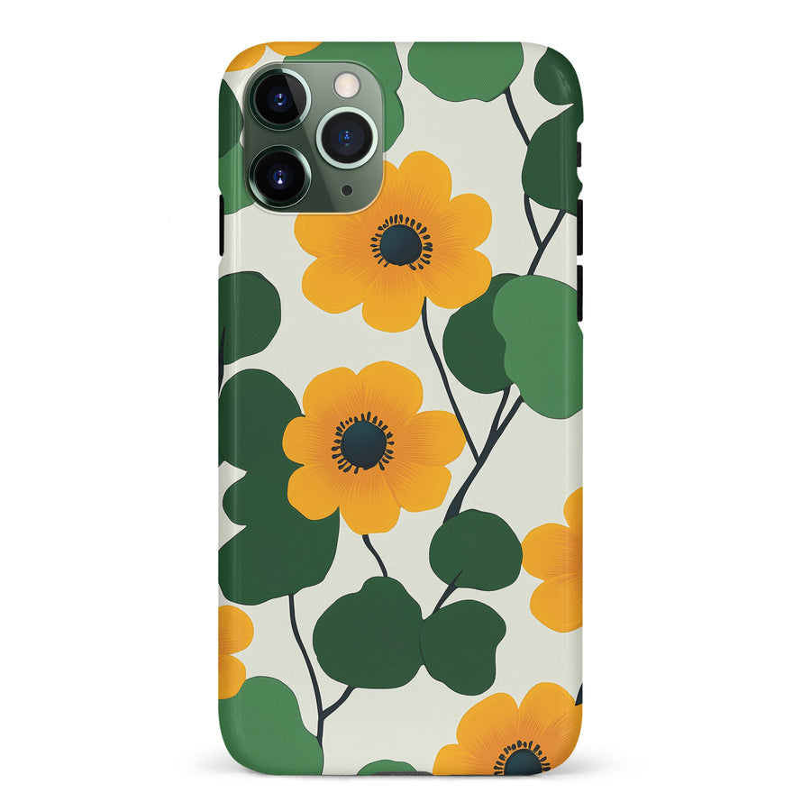 iPhone 11 Pro Golden Bloom Floral Phone Case