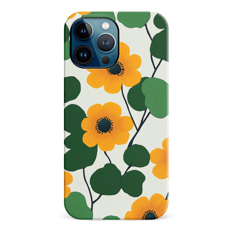 iPhone 12 Pro Max Golden Bloom Floral Phone Case