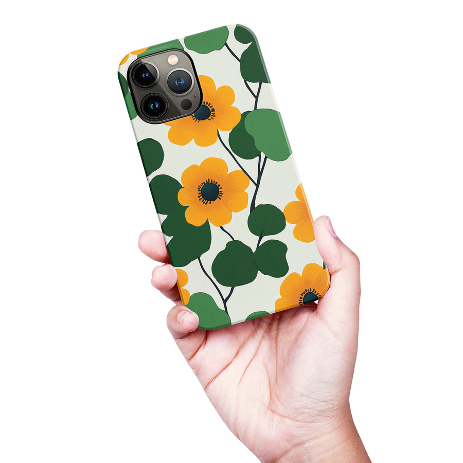 iPhone 13 Pro Max Golden Bloom Floral Phone Case