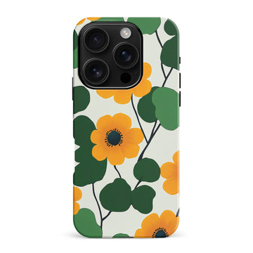 Golden Bloom Floral Phone Case