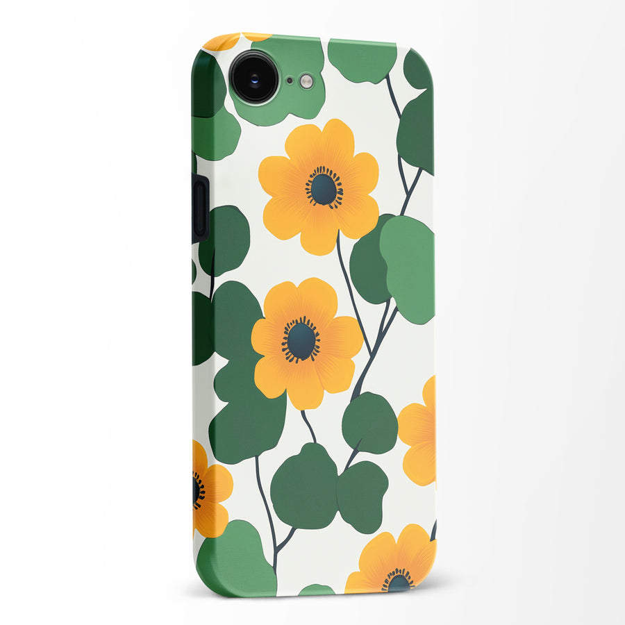 Golden Bloom Floral Phone Case