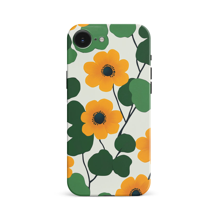 Golden Bloom Floral Phone Case