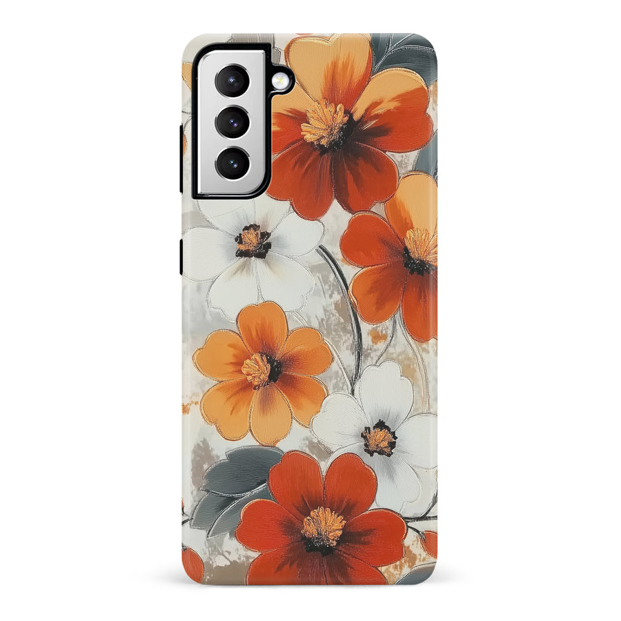 Samsung Galaxy S21 Bold Cosmos Bloom Floral Phone Case