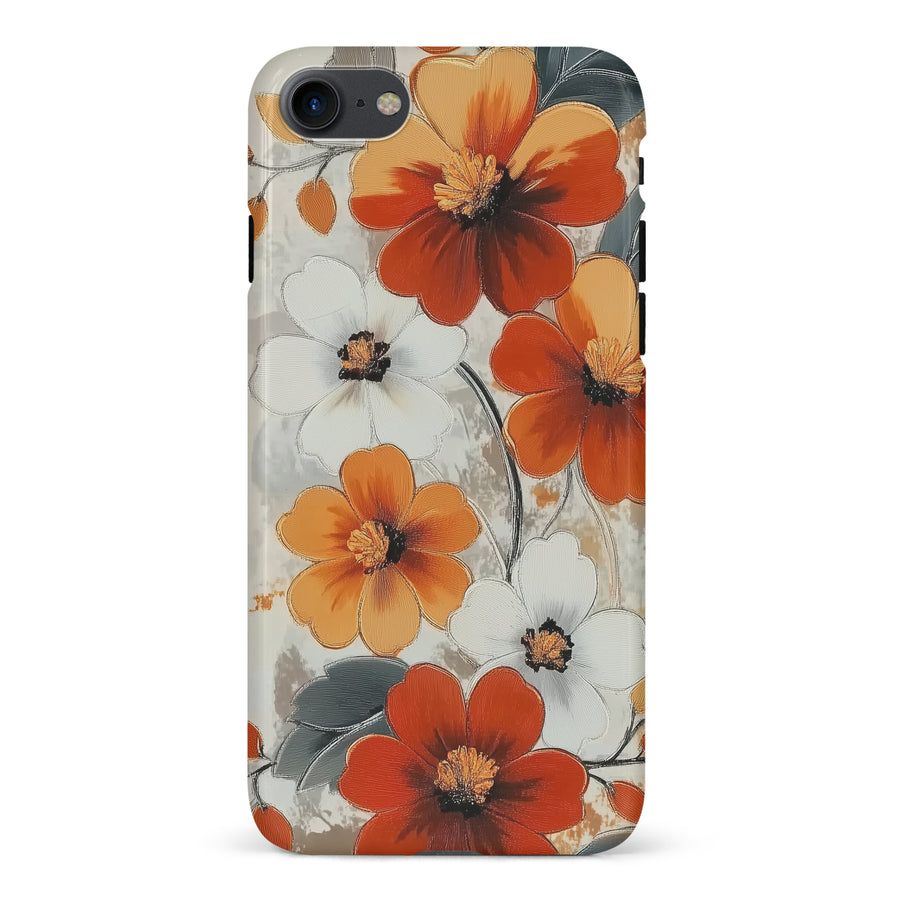 iPhone 7/8/SE Bold Cosmos Bloom Floral Phone Case