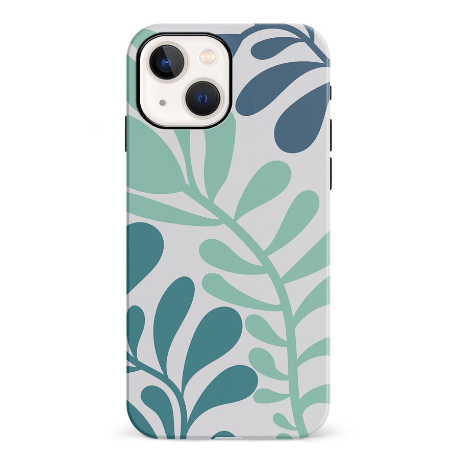 Modern Minimalist Tropical Fern Floral Phone Case