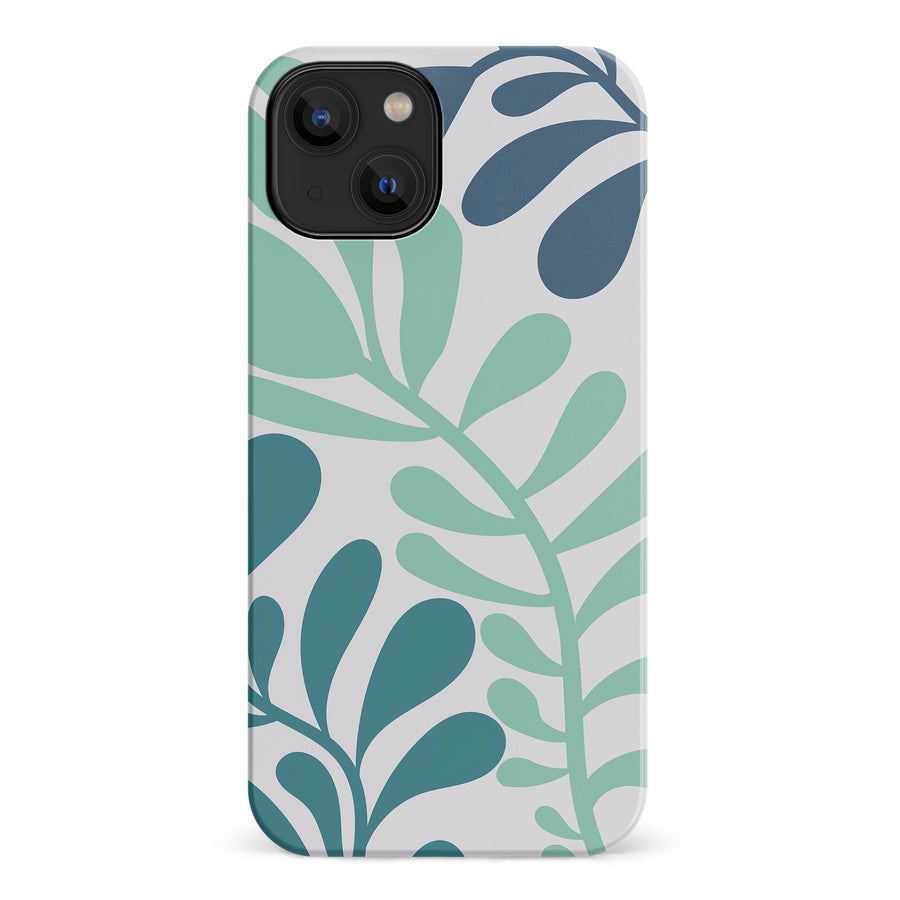 Modern Minimalist Tropical Fern Floral Phone Case