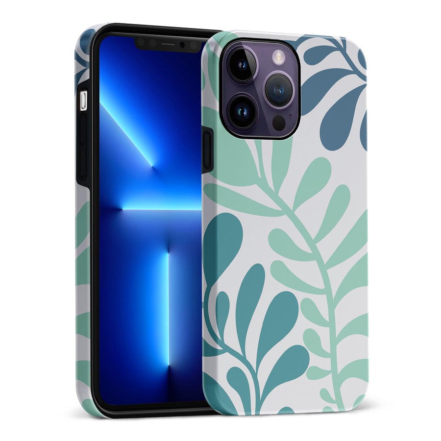 Modern Minimalist Tropical Fern Floral Phone Case