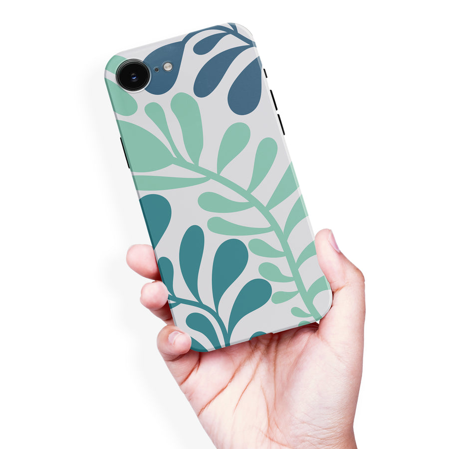 Modern Minimalist Tropical Fern Floral Phone Case