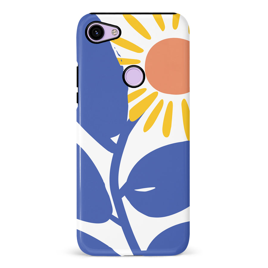 Google Pixel 3 Bold Abstract Sun Kissed Daisy Floral Phone Case