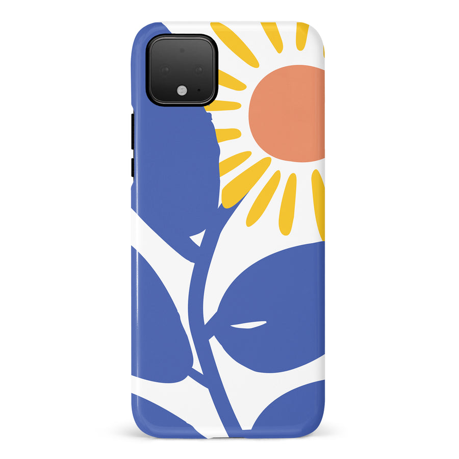 Google Pixel 4 Bold Abstract Sun Kissed Daisy Floral Phone Case