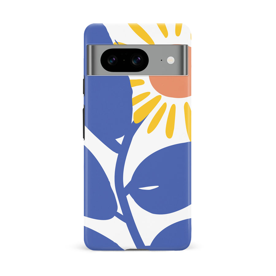 Google Pixel 8 Bold Abstract Sun Kissed Daisy Floral Phone Case