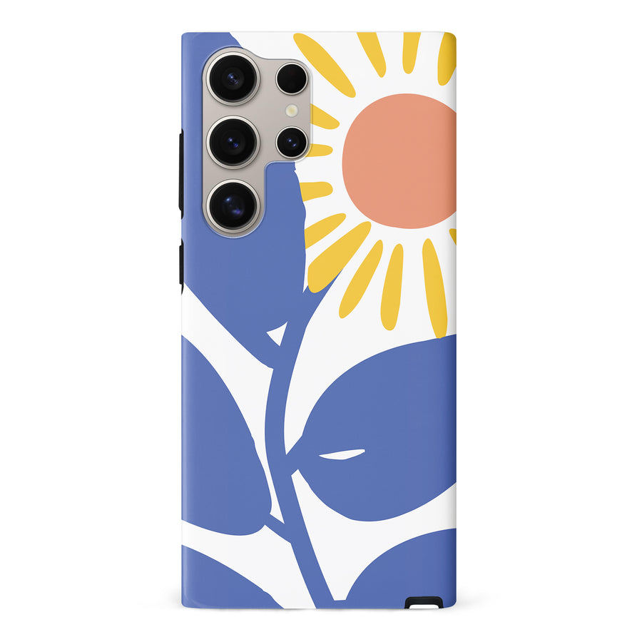 Samsung Galaxy S24 Ultra Bold Abstract Sun Kissed Daisy Floral Phone Case