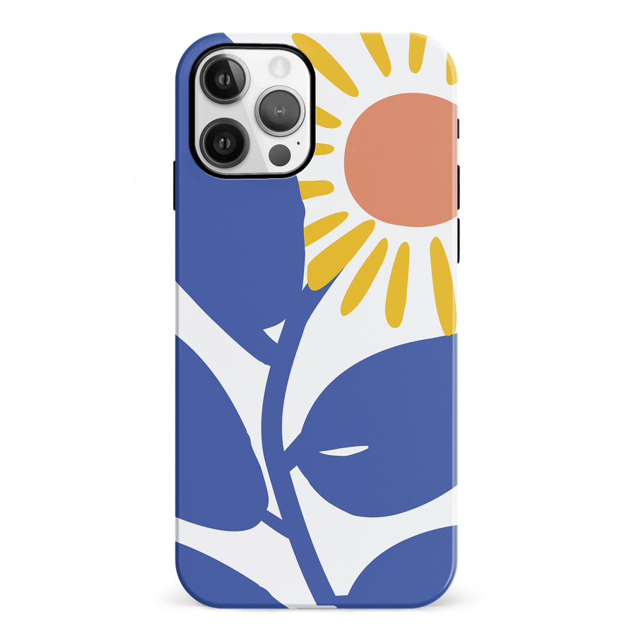 iPhone 12 Bold Abstract Sun Kissed Daisy Floral Phone Case