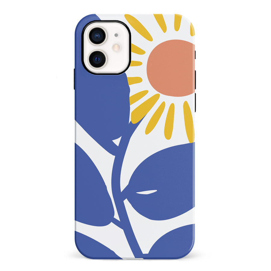 iPhone 12 Mini Bold Abstract Sun Kissed Daisy Floral Phone Case